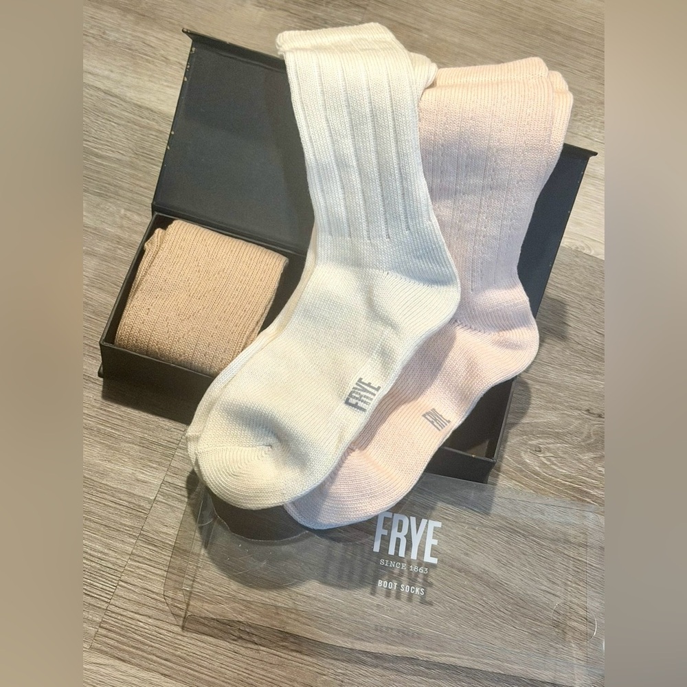 Frye Women’s Casual Socks - Off White, Light Pink, Tan